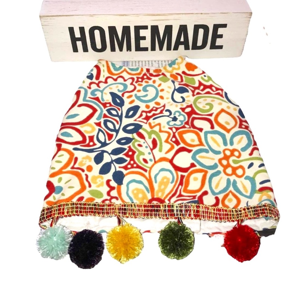 Handmade Pom-Pom Mexican Art Style Dog Dress - Size XL